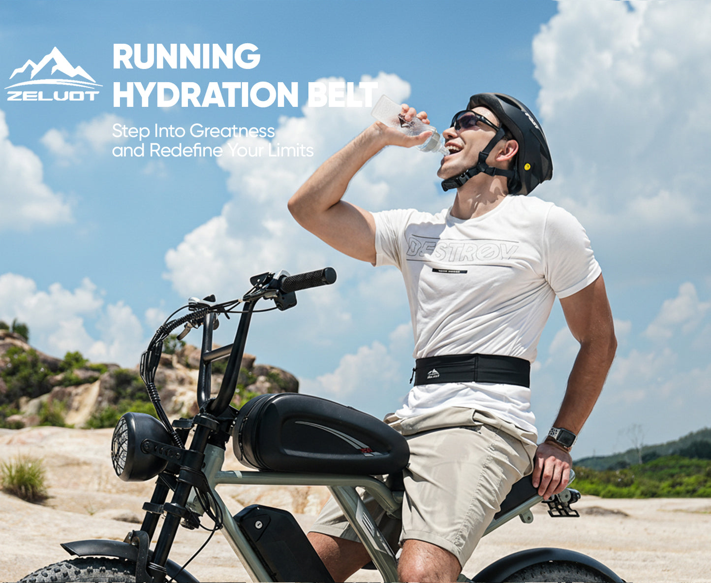 Zelvot | 3-in-1 Running Fanny Pack: 355ml Bottle, Phone Holder, Gym Towel – Waterproof Adjustable Belt