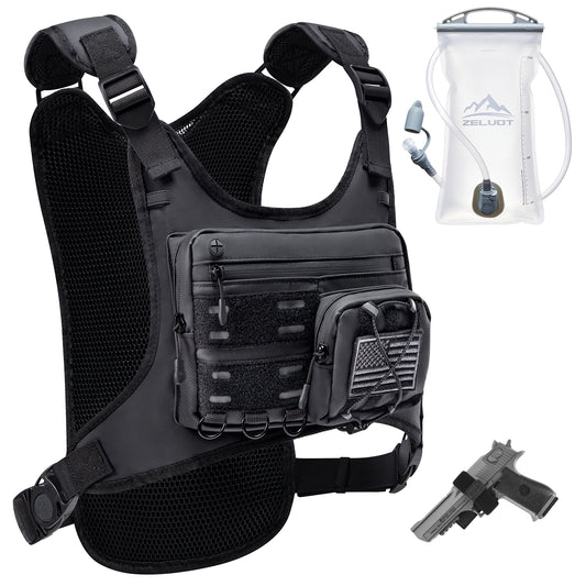 Zelvot | 2L Hydration Vest with USA Patent | Lightweight & Reflective Marathon Pack