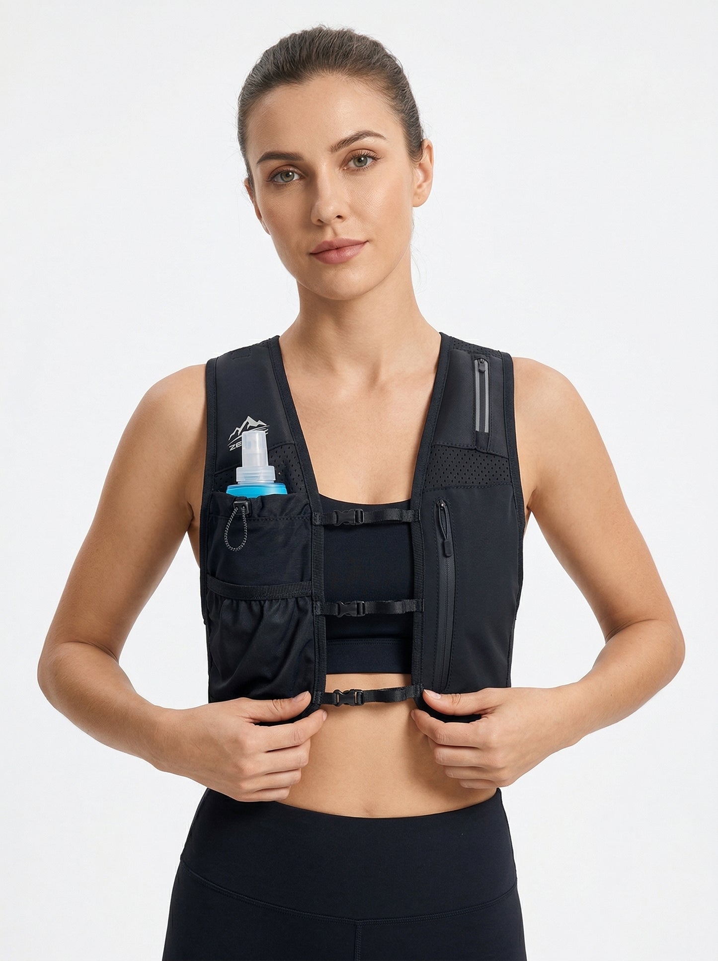 Zelvot | USA Patent Running Vest with 500ml Flask & Phone Pocket - Adjustable & Reflective