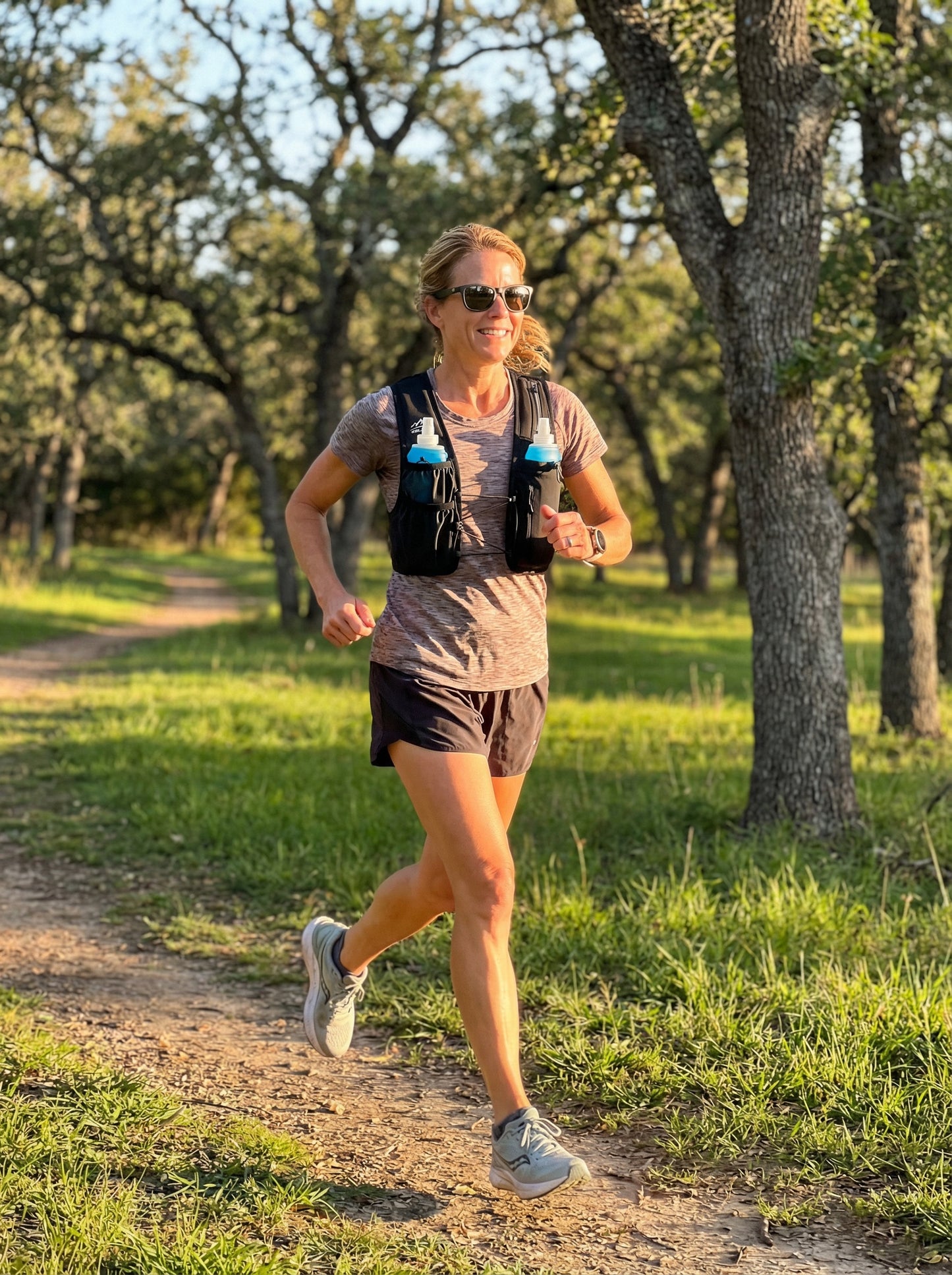 Zelvot | Adjustable Reflective Running Vest: 500ml Flask, USA Patent, Lightweight for Men & Women