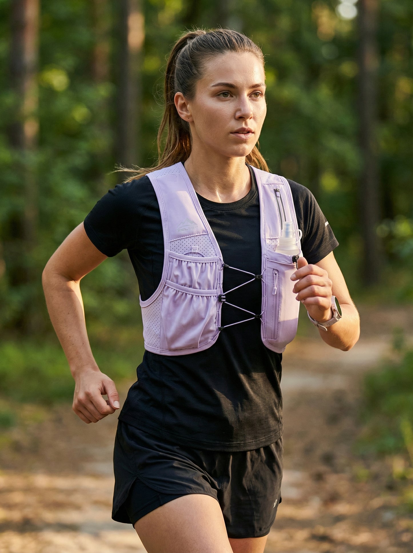 Zelvot | Adjustable Reflective Running Vest: 500ml Flask, USA Patent, Lightweight for Men & Women