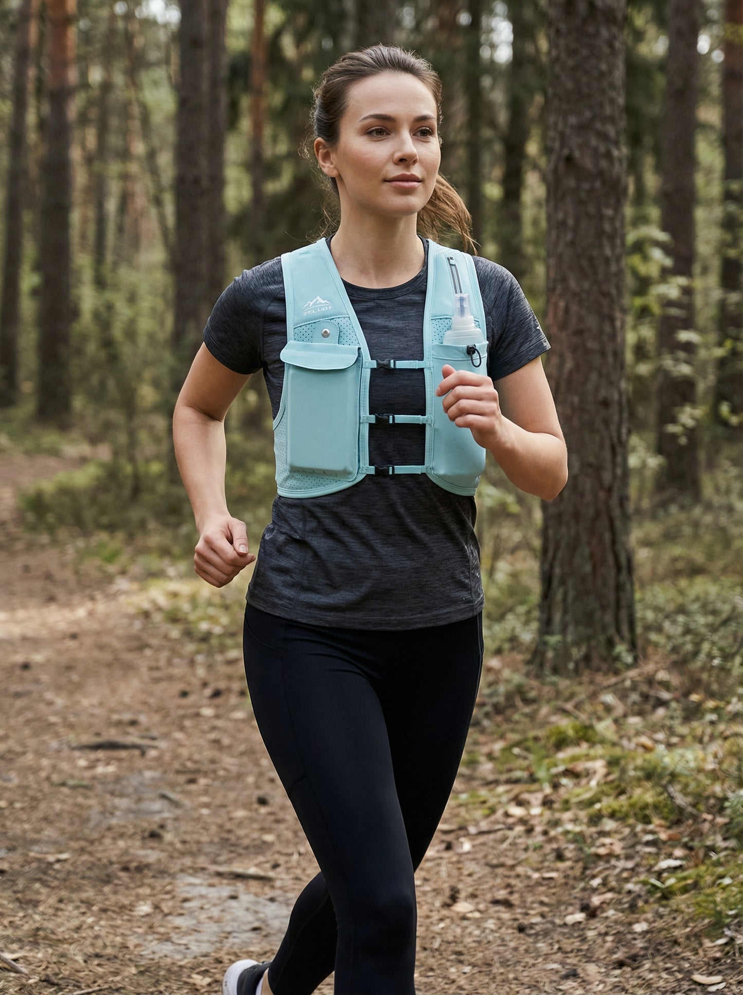 Zelvot | Lightweight Reflective Running Vest | Adjustable 500ml Hydration Pack | USA Patent
