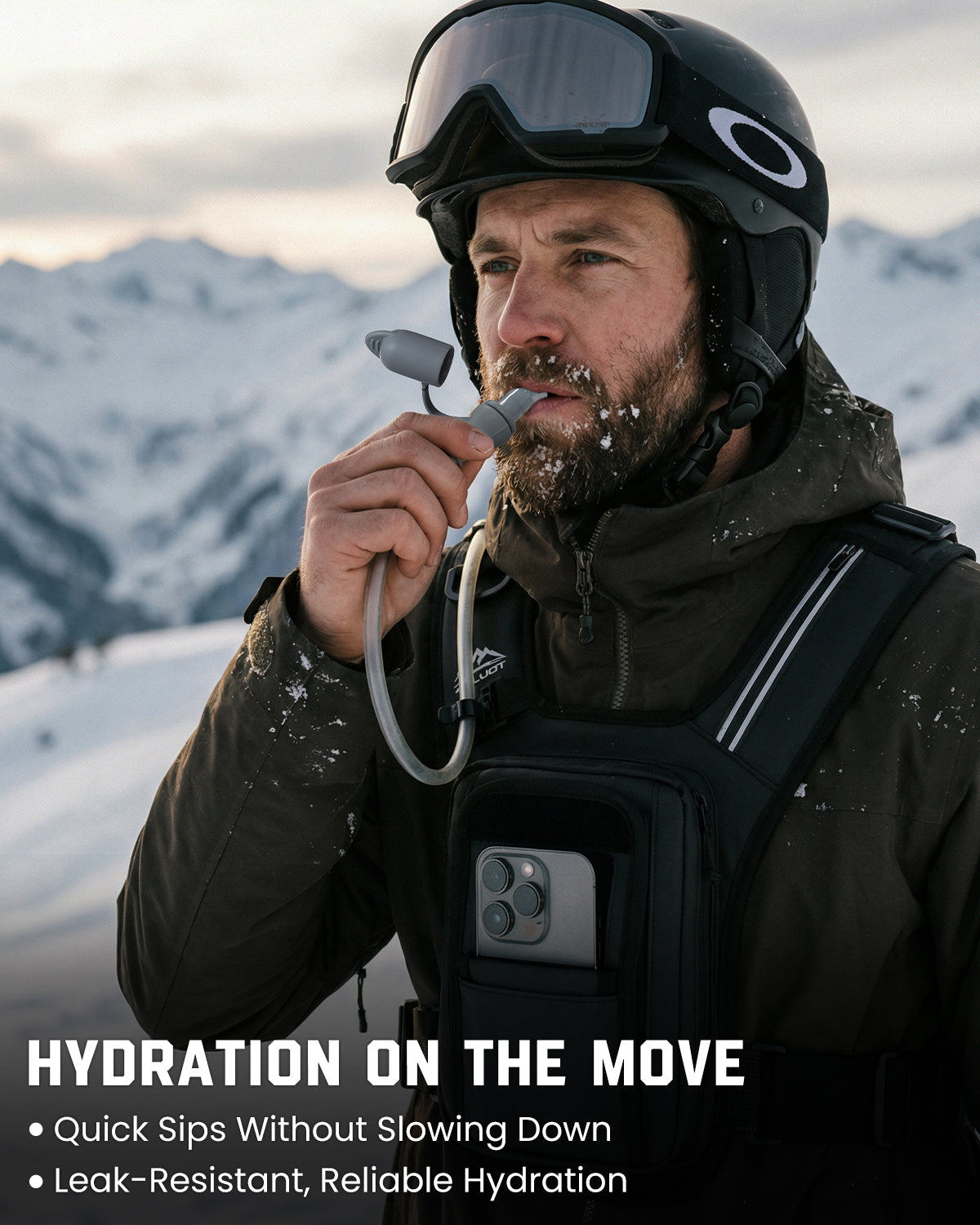 Zelvot | Hands-Free Filming Hydration Vest: 2L Water Bladder, Adjustable & Reflective for Skiing/Hiking