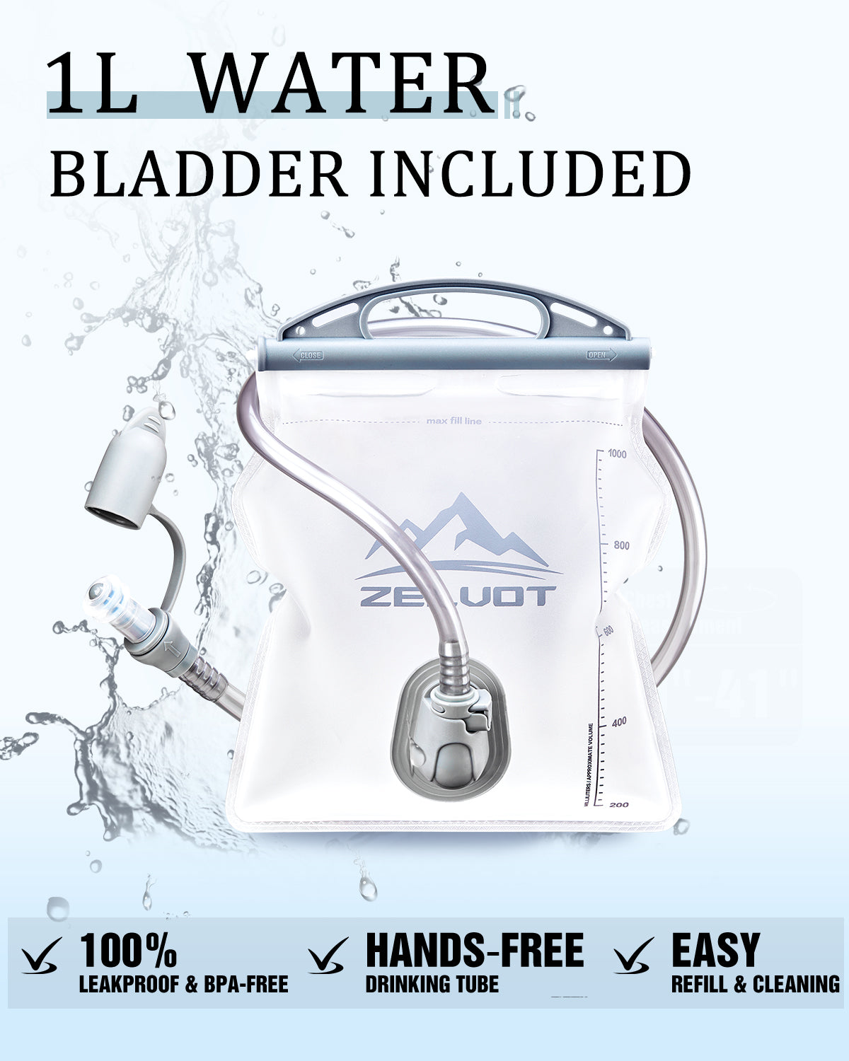 Zelvot | USA Patent Multi-Sport Vest: Lightweight, Reflective, 1L Hydration