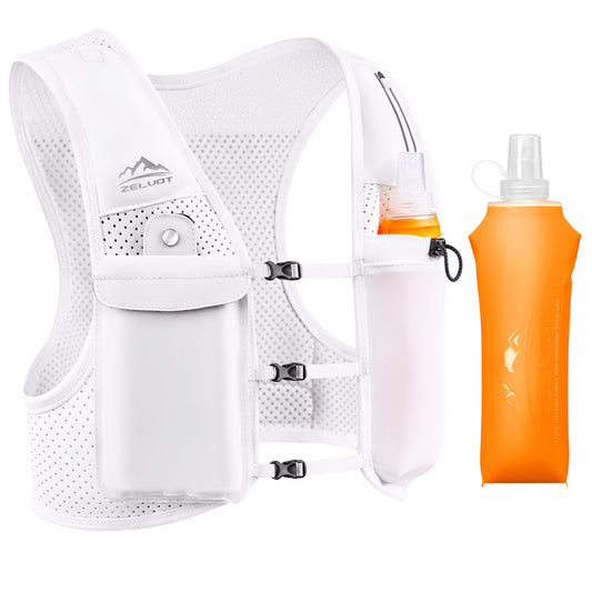Zelvot | Lightweight Reflective Running Vest | Adjustable 500ml Hydration Pack | USA Patent