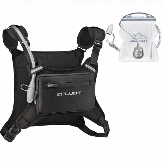 Zelvot | USA Patent Multi-Sport Vest: Lightweight, Reflective, 1L Hydration