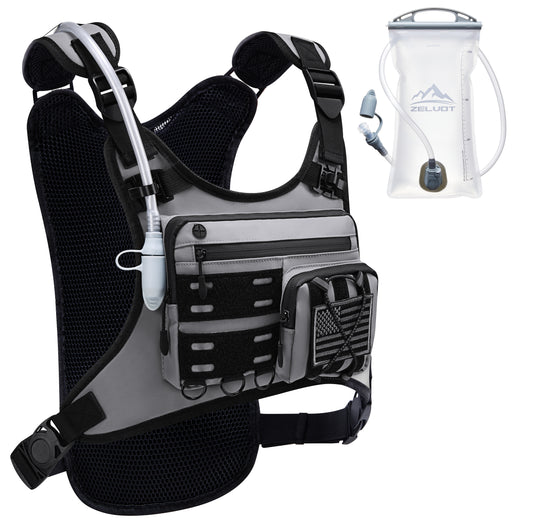 Zelvot | 2L Hydration Vest with USA Patent | Lightweight & Reflective Marathon Pack