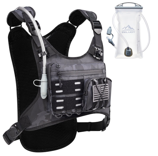 Zelvot | 2L Hydration Vest with USA Patent | Lightweight & Reflective Marathon Pack