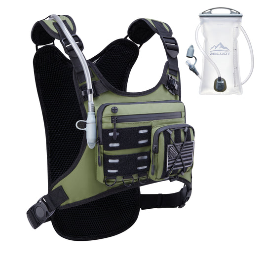 Zelvot | 2L Hydration Vest with USA Patent | Lightweight & Reflective Marathon Pack