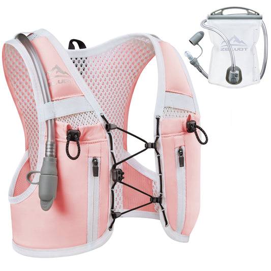 Zelvot | Adjustable Kids Running Vest – 8 Pockets, Lightweight, USA Patent, with Water Bladder