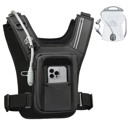 Zelvot | Hands-Free Filming Hydration Vest: 2L Water Bladder, Adjustable & Reflective for Skiing/Hiking