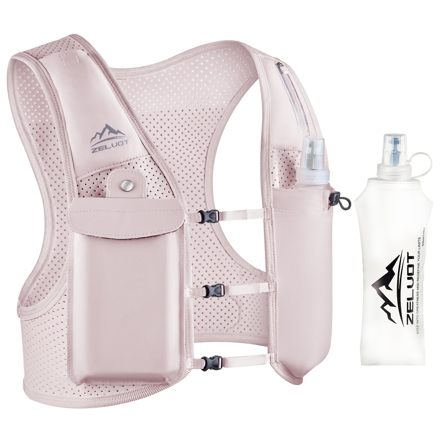Zelvot | Lightweight Reflective Running Vest | Adjustable 500ml Hydration Pack | USA Patent