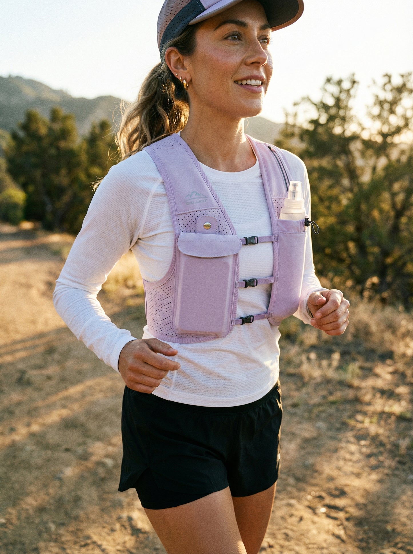 Zelvot | Lightweight Reflective Running Vest | Adjustable 500ml Hydration Pack | USA Patent