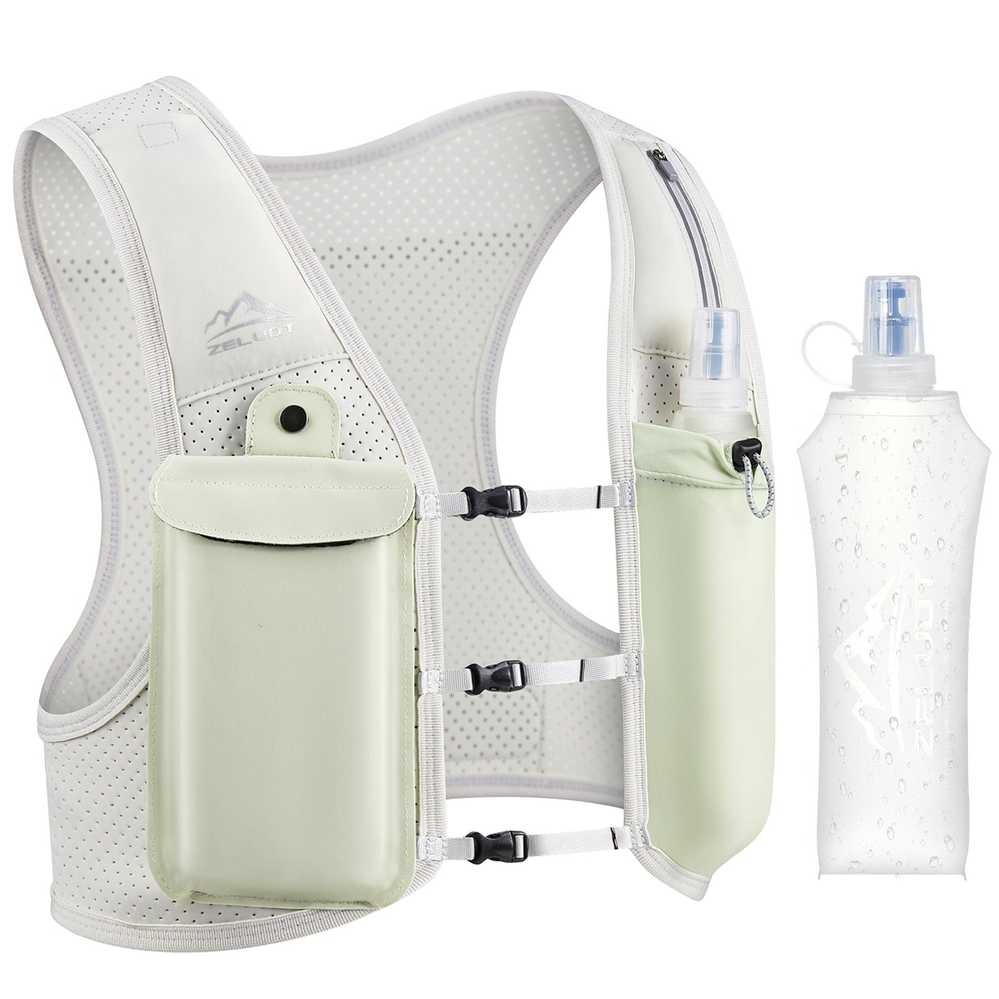 Zelvot | Lightweight Reflective Running Vest | Adjustable 500ml Hydration Pack | USA Patent